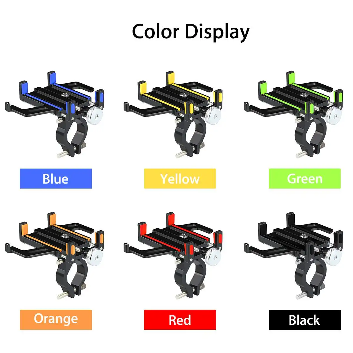 Aluminum Universal Bicycle Phone Mount Holder MTB Mountain Bike Motorcycle Handlebar Clip Stand for 3.5" to 7.5" Smartphones GPS
Aluminum Universal Bicycle Phone Mount Holder MTB Mountain Bike Motorcycle Handlebar Clip Stand for 3.5" to 7.5" Smartphones GPS