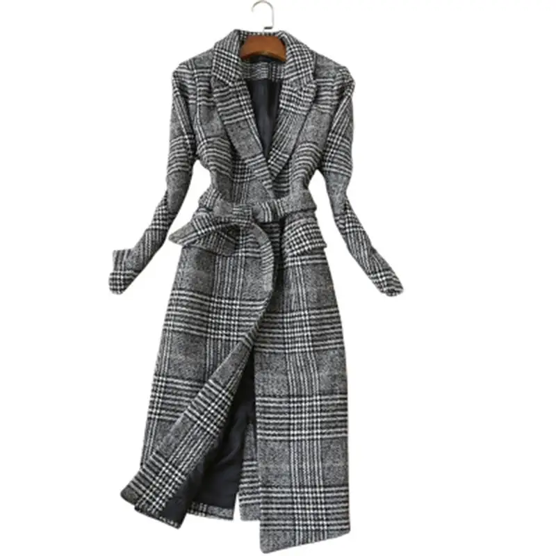 Women Plaid Blazers Jackets Suit Ladies Long Sleeve Work Wear Blazer Casual Female Plaid suit female long section Woolen coat
Women Plaid Blazers Jackets Suit Ladies Long Sleeve Work Wear Blazer Casual Female Plaid suit female long section Woolen coat