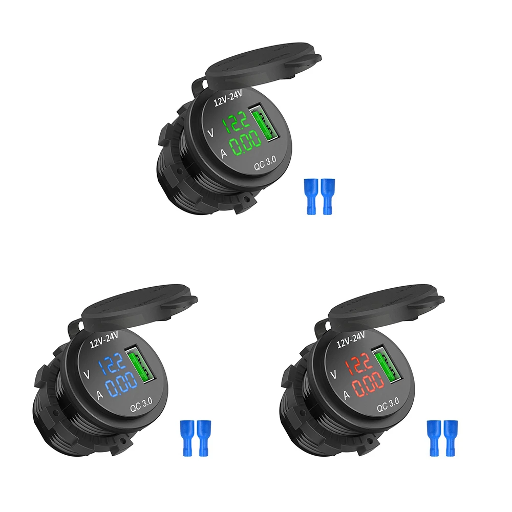 USB Charger 5V 3A LED Indicator Car Charger 3.0 Vehicle Charger Quick Charger 12-24V Vehicle Charging USB Adapter Display
USB Charger 5V 3A LED Indicator Car Charger 3.0 Vehicle Charger Quick Charger 12-24V Vehicle Charging USB Adapter Display