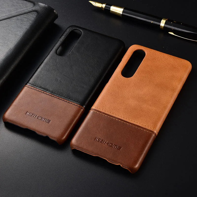 Чехол для Xiaomi Mi9 KEZiHOME роскошный популярный цвет натуральная кожа твердая задняя