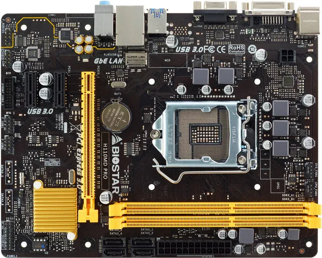 Материнская плата Biostar H110MD PRO DDR4, оригинальная новая материнская плата H110 LGA 1151, поддержка G4560 SATA3 32 Гб USB3.0 Micro-ATX
Материнская плата Biostar H110MD PRO DDR4, оригинальная новая материнская плата H110 LGA 1151, поддержка G4560 SATA3 32 Гб USB3.0 Micro-ATX
