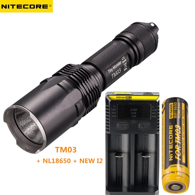

Tactical Flashlight NITECORE TM03 TM03 CRI CREE XHP70 LED max.2800LM 289 meters far throw tactical torch + battery for search