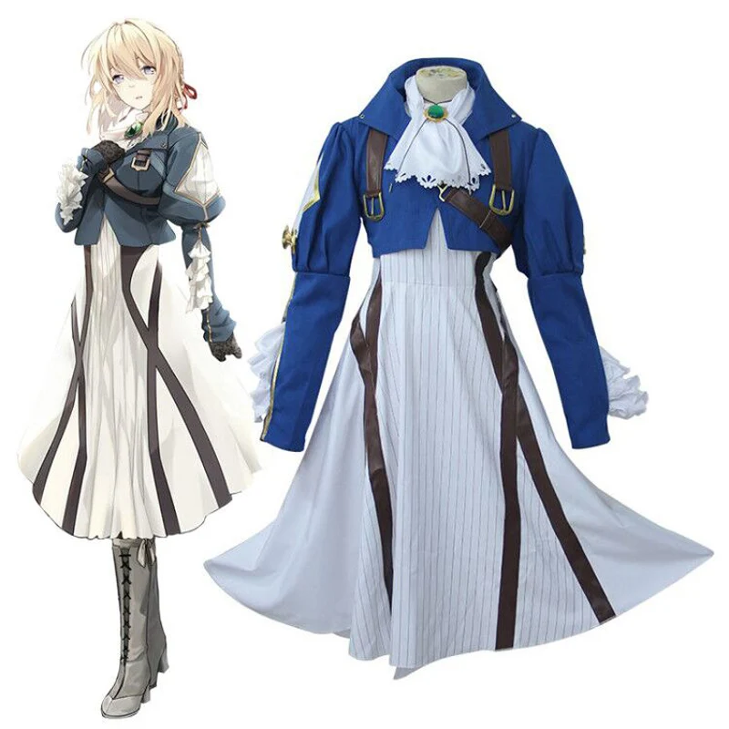 Violet Evergarden Cosplay Costume Women Halloween Party Wear Outfit (Coat+Dress+Gloves+Belt)
Violet Evergarden Cosplay Costume Women Halloween Party Wear Outfit (Coat+Dress+Gloves+Belt)