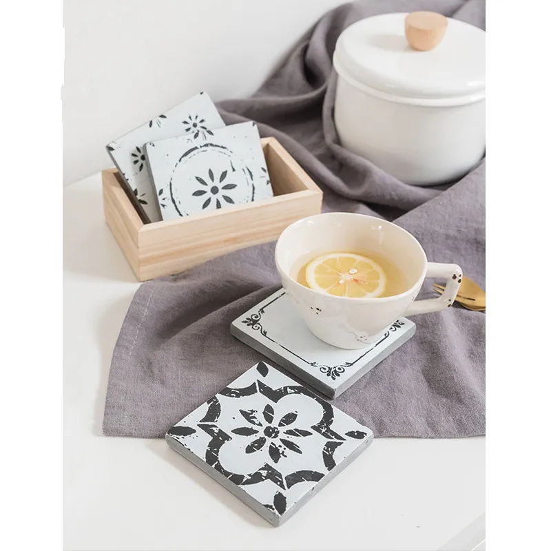 Nordic creative cement printing cup coaster coffee cup placemat table mat cushion for insulation and anti - pressing mat
Nordic creative cement printing cup coaster coffee cup placemat table mat cushion for insulation and anti - pressing mat