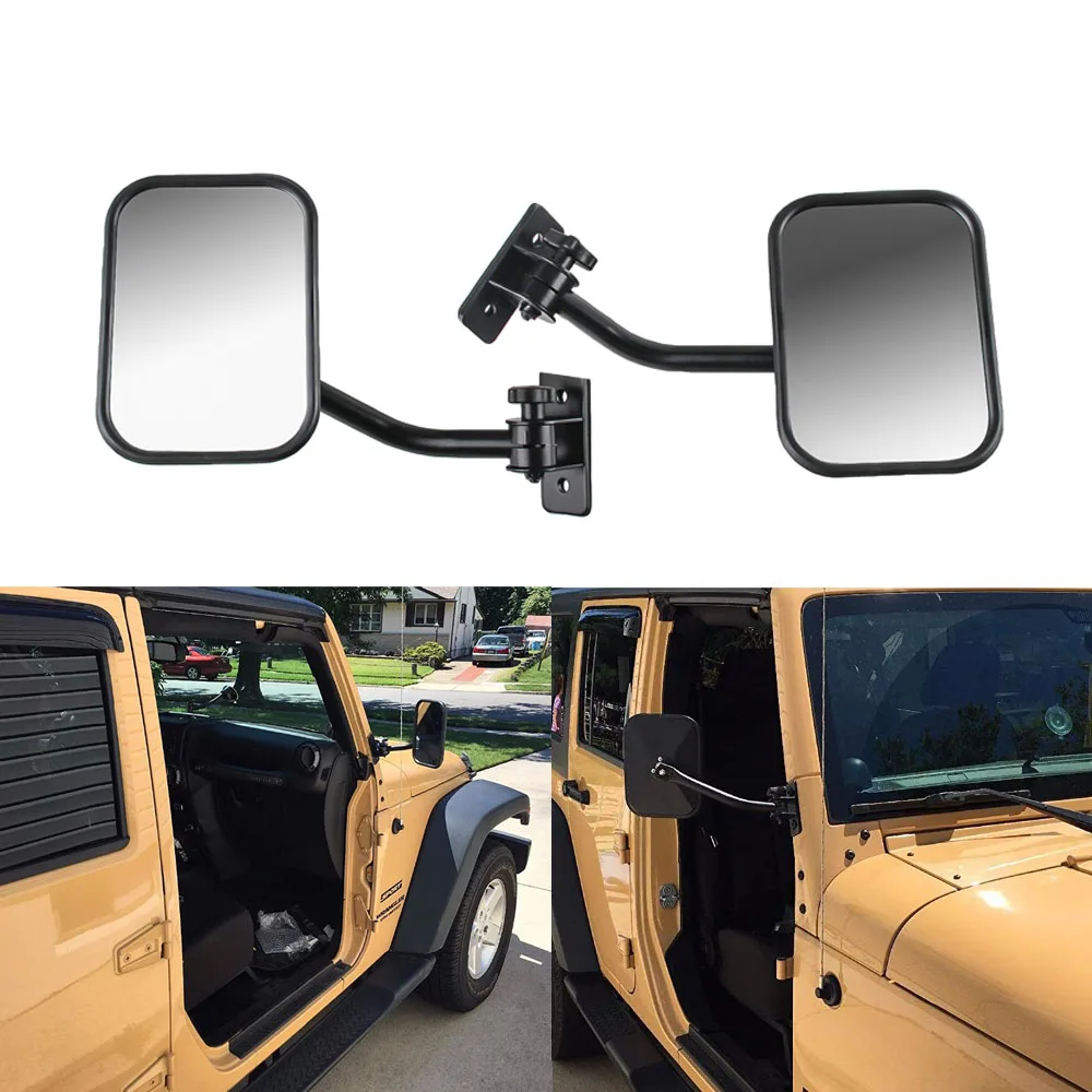 2 PCS Rear View Mirror Rectangular Mirrors Car Door Off Side Fit for Jeep Wrangler TJ JK JKU Textured Mirror
2 PCS Rear View Mirror Rectangular Mirrors Car Door Off Side Fit for Jeep Wrangler TJ JK JKU Textured Mirror