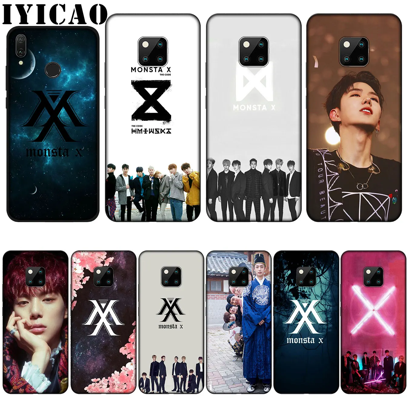 Силиконовый мягкий чехол KPOP Boy Group Monsta X для Huawei Nova Smart 5 5T 5i 4E 4 3i 3 2i 2 Lite Mate 30 20 10 Pro