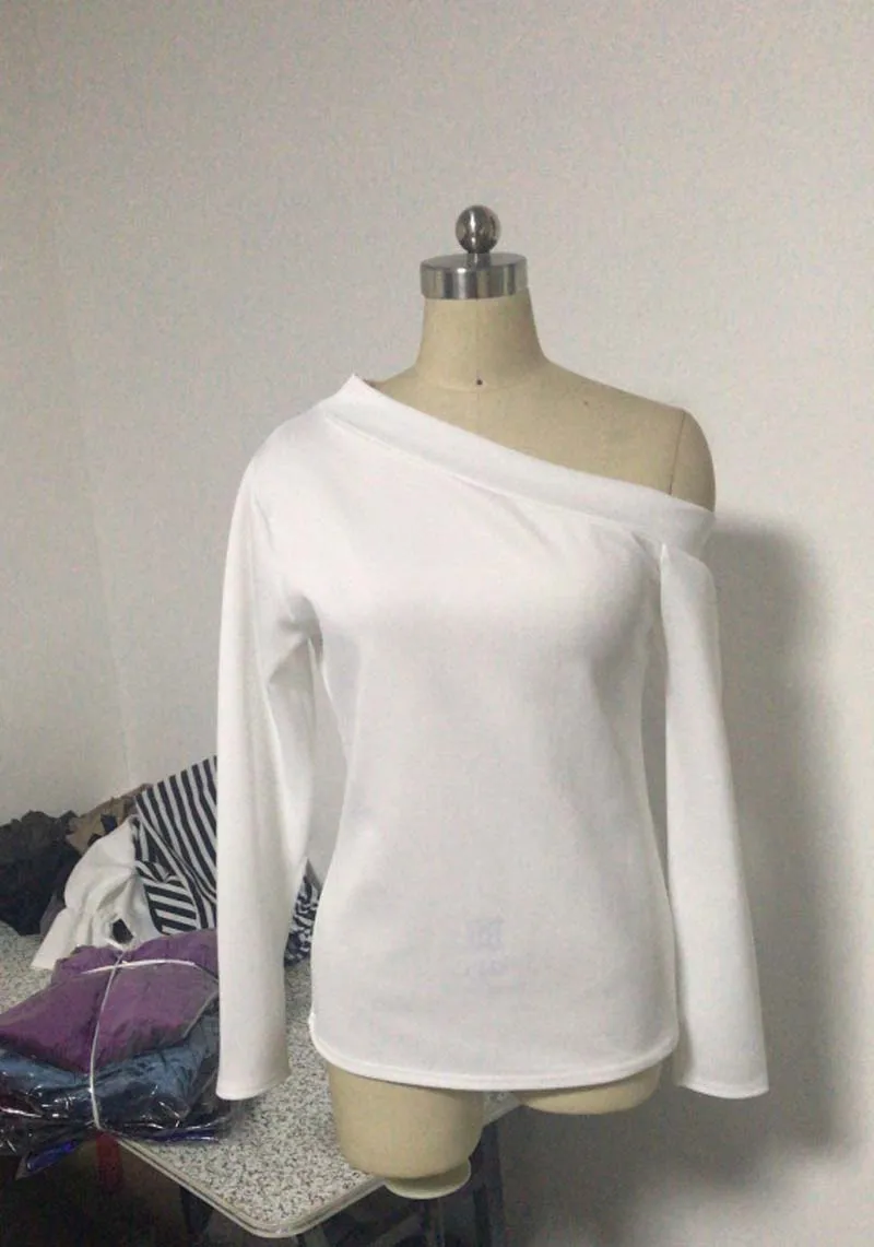 Wavaiov 2018 White T-Shirt Off Shoulder Slash Neck Sexy Top Split Long Sleeve Women's T-shirts Korean Clothes Large Sizes
Wavaiov 2018 White T-Shirt Off Shoulder Slash Neck Sexy Top Split Long Sleeve Women's T-shirts Korean Clothes Large Sizes