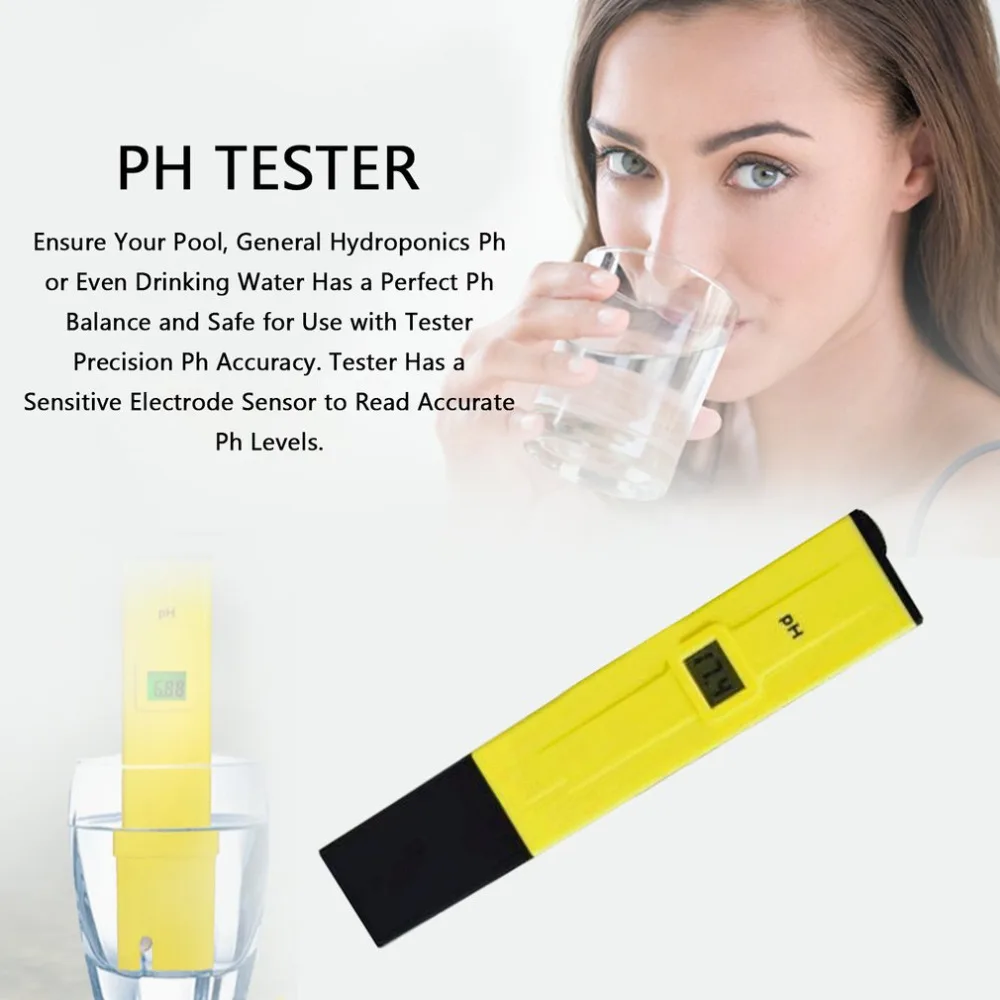 Mini LCD Digital Pen PH Meter Meters Tester Pocket Hydroponics acidity Water Test Tools for Home school laboratory Pool Portable
Mini LCD Digital Pen PH Meter Meters Tester Pocket Hydroponics acidity Water Test Tools for Home school laboratory Pool Portable