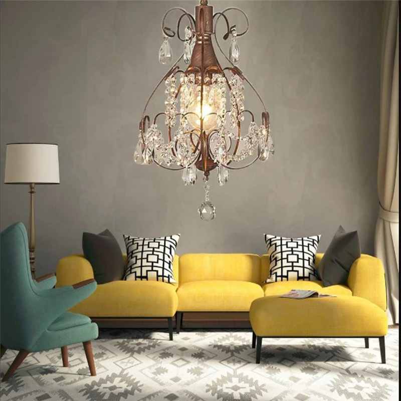 Luxury American E27 small chandelier balcony aisle corridor entrance staircase cloakroom lamp hall lamp LED retro crystal lamp
Luxury American E27 small chandelier balcony aisle corridor entrance staircase cloakroom lamp hall lamp LED retro crystal lamp