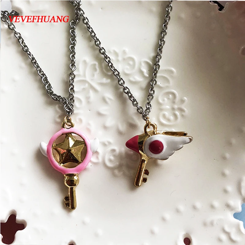 Card Captor Sakura Kinomoto Sealing Wand Key Necklace Cardcaptor Sakura Anime Bird's Beak Cosplay Pendant Jewelry
Card Captor Sakura Kinomoto Sealing Wand Key Necklace Cardcaptor Sakura Anime Bird's Beak Cosplay Pendant Jewelry
