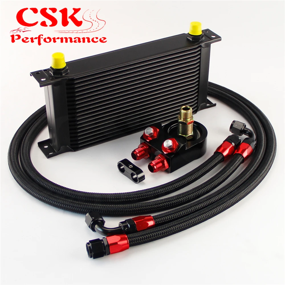 Universal 19 Row 248mm AN8 Engine Transmission Oil Cooler British Type + Aluminum Filter Adapter Kit Black/Blue
Universal 19 Row 248mm AN8 Engine Transmission Oil Cooler British Type + Aluminum Filter Adapter Kit Black/Blue