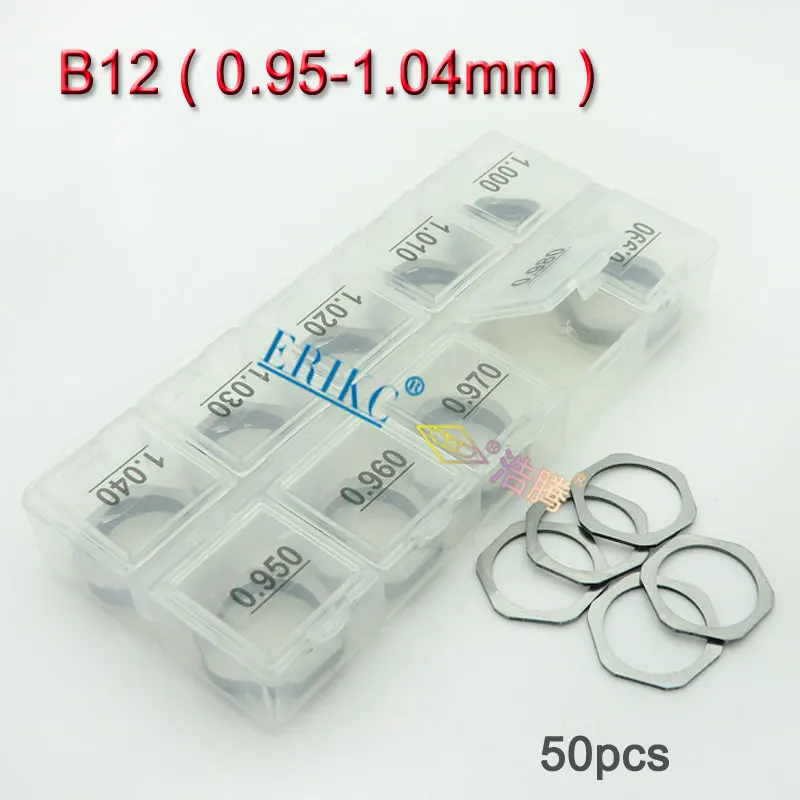 

ERIKC B12 CR injector adjustment shims and Injection Lift washer size: 0.95mm--1.04mm for 0445120 series injectors for bosch