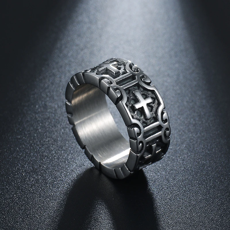 Vintage Punk Rock Christian Religion Cross Ring 316 L Stainless Steel For Men Father Jewelry Gift
Vintage Punk Rock Christian Religion Cross Ring 316 L Stainless Steel For Men Father Jewelry Gift