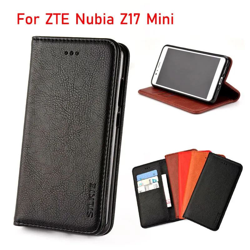 Роскошный чехол книжка для ZTE Nubia Z17 Mini винтажный кожаный без магнитов телефона s