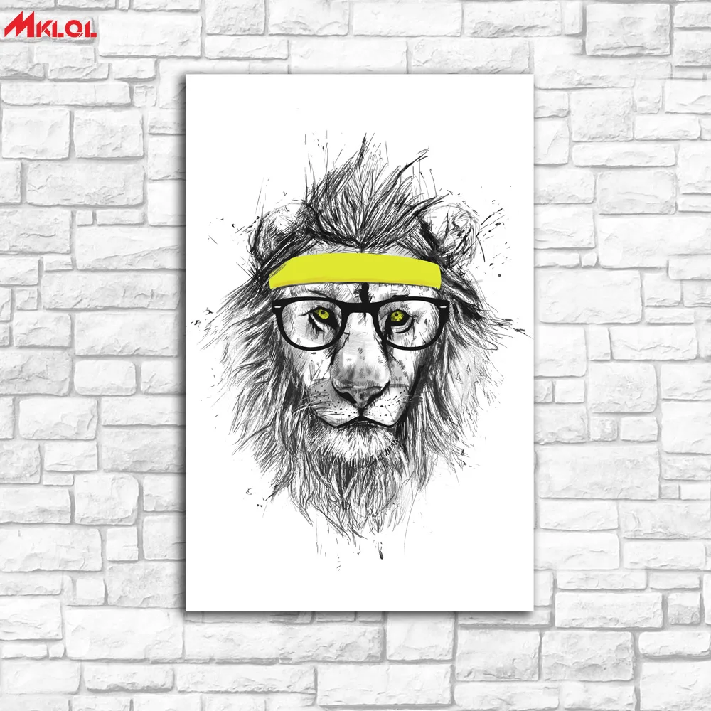 Large Wall Art, hipster lion ,Restaurant study Bedroom Decor Wall oil Painting Print Nice wall picture for living room no frame
Large Wall Art, hipster lion ,Restaurant study Bedroom Decor Wall oil Painting Print Nice wall picture for living room no frame