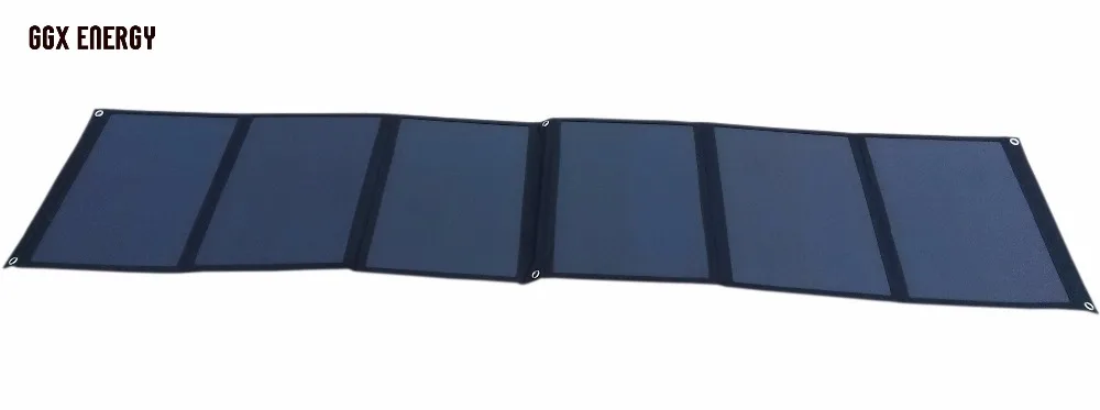 Складное зарядное устройство GGX ENERGY на 120 Вт с солнечной батареей тканевая сумка