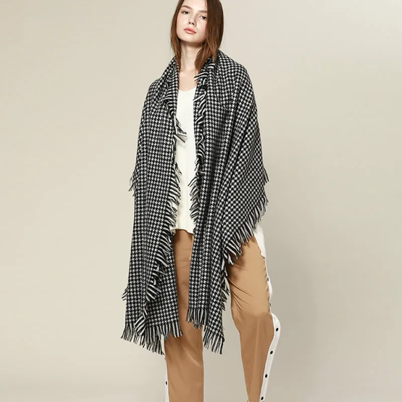 Classic Elements Houndstooth Scarf Shawl Wool Scarf Female Dual Purpose Large Thick Warm Spring and Winter
Classic Elements Houndstooth Scarf Shawl Wool Scarf Female Dual Purpose Large Thick Warm Spring and Winter