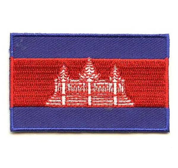 2.5" Cambodia Custom Embroidered Patches/Embroidery Patch merrow&flat broder iron on backing free shipping by Post
2.5" Cambodia Custom Embroidered Patches/Embroidery Patch merrow&flat broder iron on backing free shipping by Post