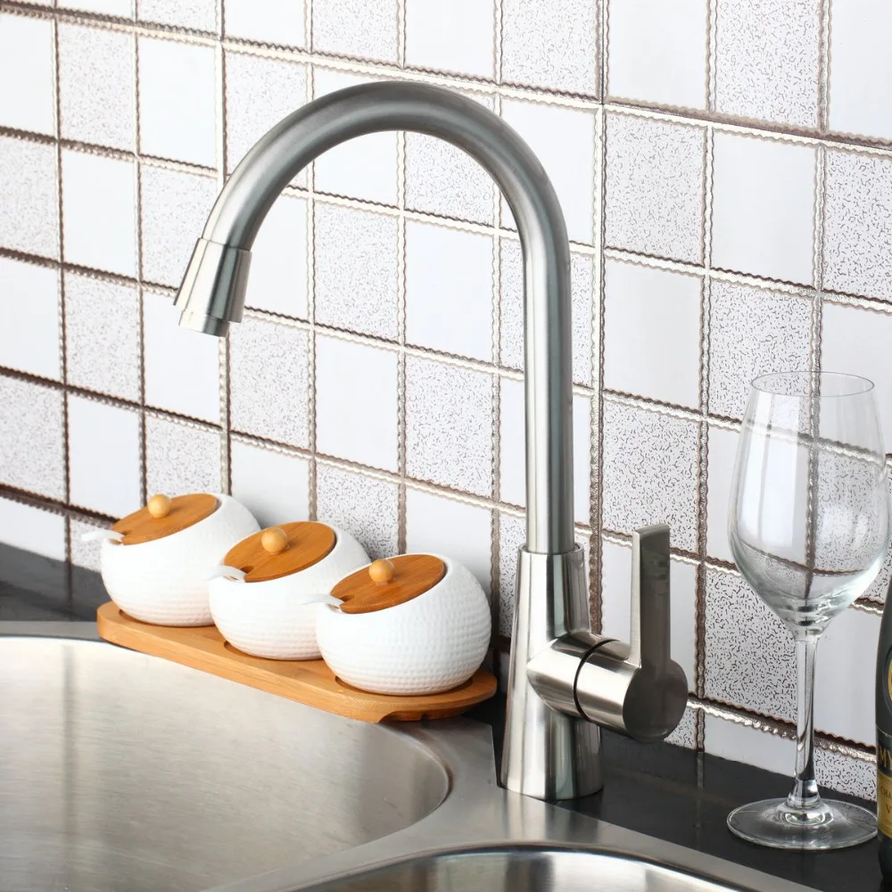 MONITE Luxury New Kitchen Swivel Nickel Brushed Sink Tap Brass Basin Vessel Mixer Torneira Cozinha 97196 Faucet
MONITE Luxury New Kitchen Swivel Nickel Brushed Sink Tap Brass Basin Vessel Mixer Torneira Cozinha 97196 Faucet