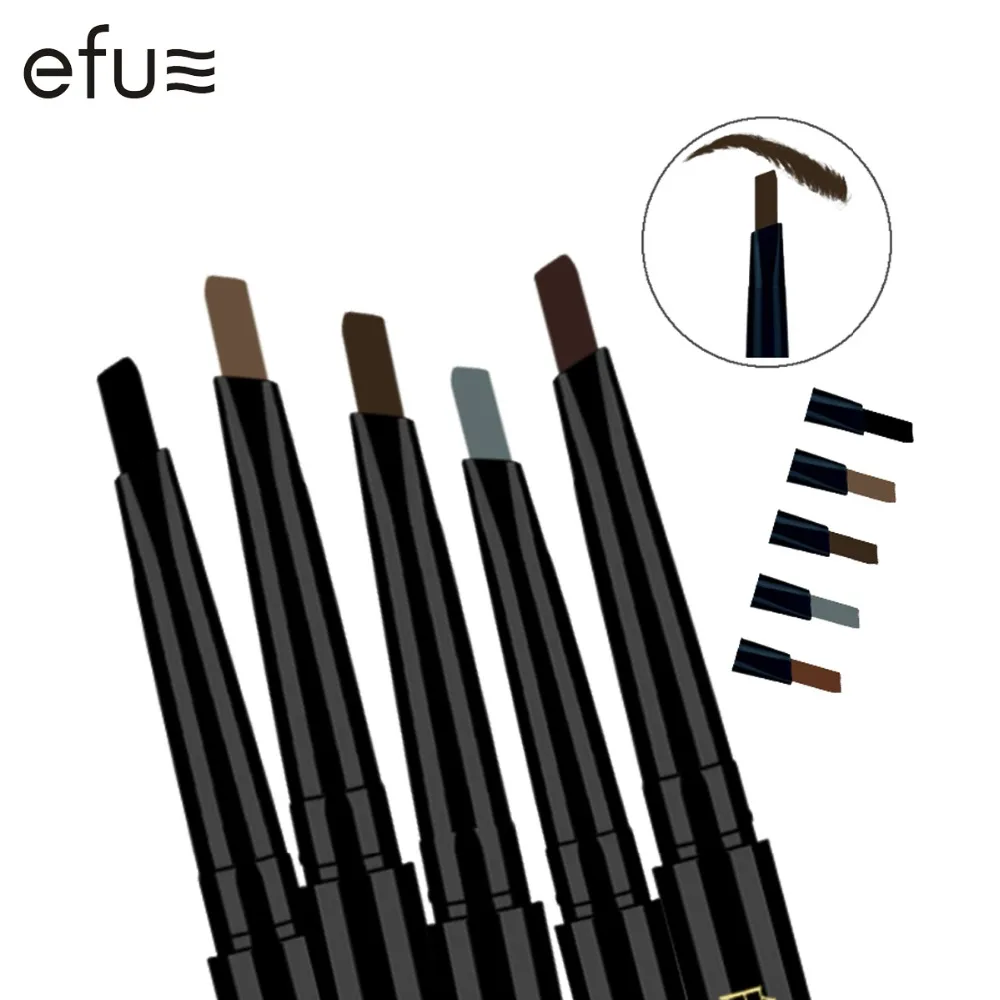 

5 Colors 24 Hours Long-lasting Eyebrow Pencil Soft And Smooth Fashion Eye 0.4g Lotus Series Makeup Brand EFU #7046-7050