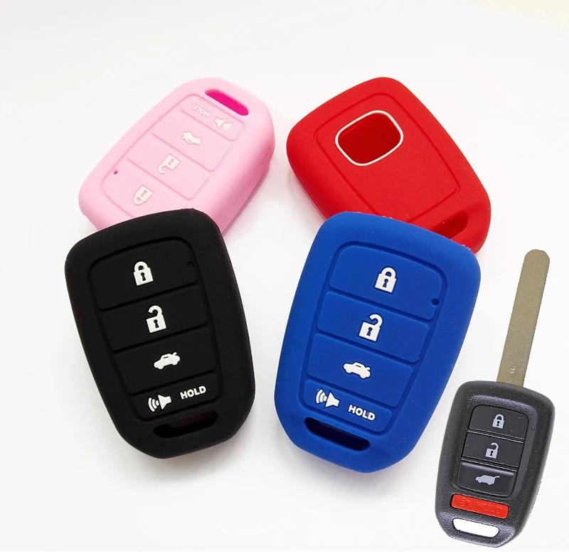 4 кнопки силиконовый Автомобильный Дистанционный ключ дистанционного FOB смарт