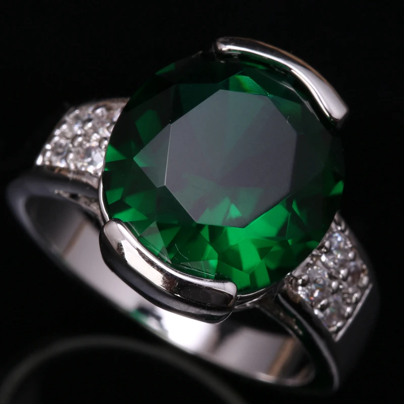 Superior Oval Green Cubic zirconia White Gems 925 Sterling Silver Jewelrys For Women's Rings US# Size 6 7 8 9 S1446
Superior Oval Green Cubic zirconia White Gems 925 Sterling Silver Jewelrys For Women's Rings US# Size 6 7 8 9 S1446