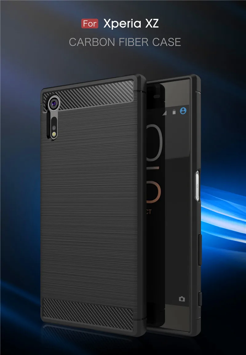 Чехол из углеродного волокна для Sony Xperia XZ F8331 F8332 мягкий чехол силикона и ТПУ F8331|case