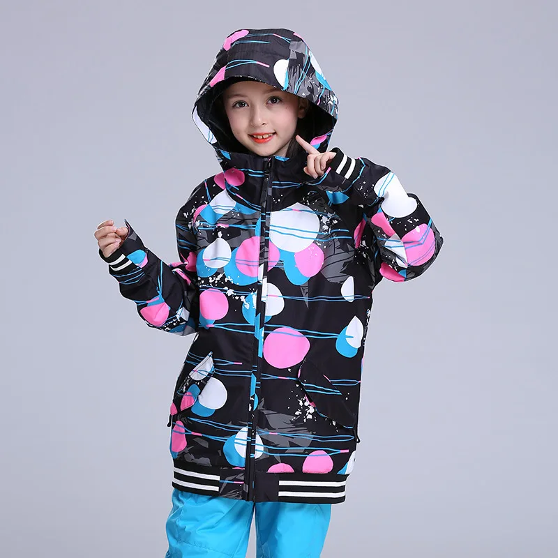 Лыжная одежда для девочек Gsou ветрозащитная теплая лыжная активного отдыха