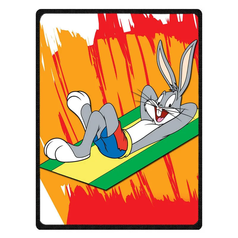 Мягкие фланелевые одеяла Bugs Rabbit флисовое детское одеяло для путешествий зимнее