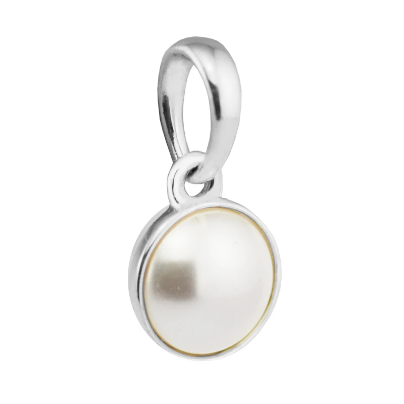Подходит для браслетов Pandora Charms светящиеся бусины-капельки с белым кристальным