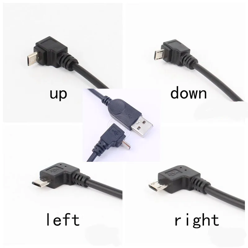 USB микро локоть 90 градусов поворот USB2.0A открытый прямой головкой Android Мобильный