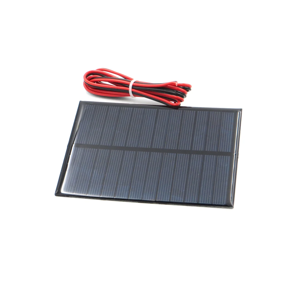 1pc x 6V 1.1Watt with 100cm extend wire Solar Panel Polycrystalline Silicon DIY Battery Charger Small Mini Cell cable toy |