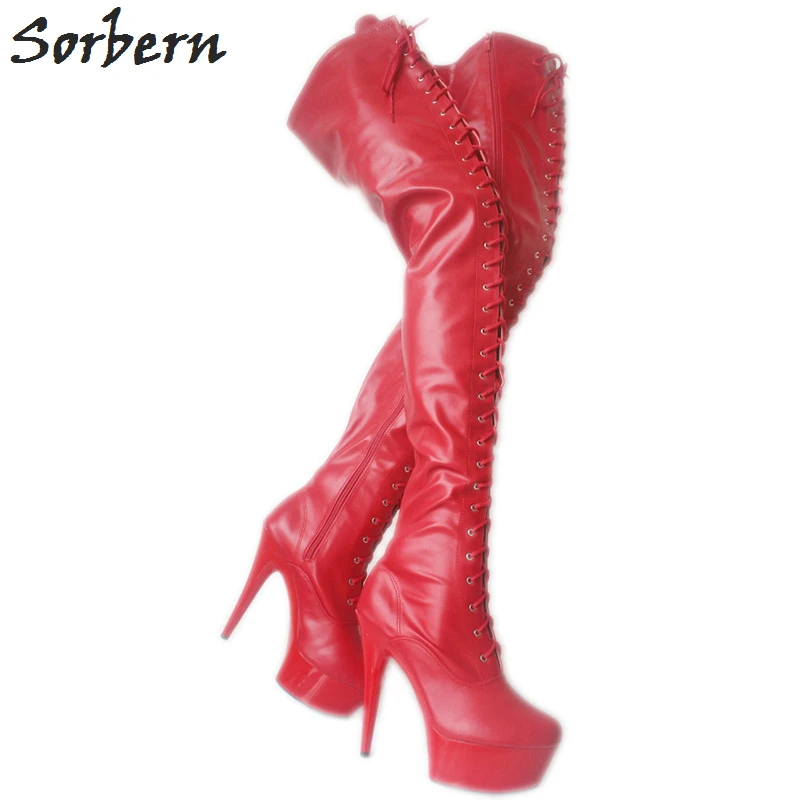 Sorbern Fashion 15cm Extream High Heels Platform Thigh High Boots Over The Knee Boots Long Stripper Boots Heels Ladies Shoes 42
Sorbern Fashion 15cm Extream High Heels Platform Thigh High Boots Over The Knee Boots Long Stripper Boots Heels Ladies Shoes 42