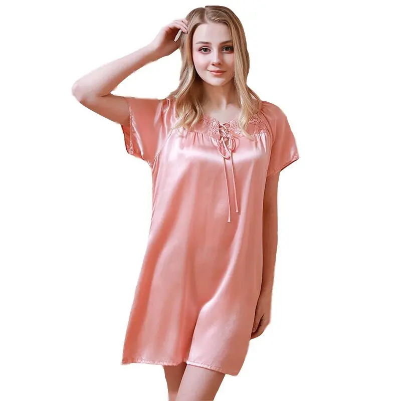 Summer 100% Real Silk Nightgowns Women Sexy Babydoll Short Sleeve Sleepdress Natural Silk Nightwear Nightdress Womens Sleepwear
Summer 100% Real Silk Nightgowns Women Sexy Babydoll Short Sleeve Sleepdress Natural Silk Nightwear Nightdress Womens Sleepwear