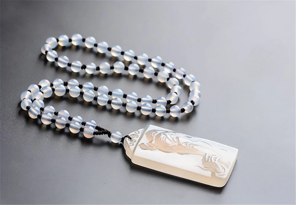Hand Carved Genuine Ice Green Chalcedony Guanyu Fashion Man's Pendant+Beads Chain Necklace Guanyu Goddess of Wealth Men Jewelry
Hand Carved Genuine Ice Green Chalcedony Guanyu Fashion Man's Pendant+Beads Chain Necklace Guanyu Goddess of Wealth Men Jewelry