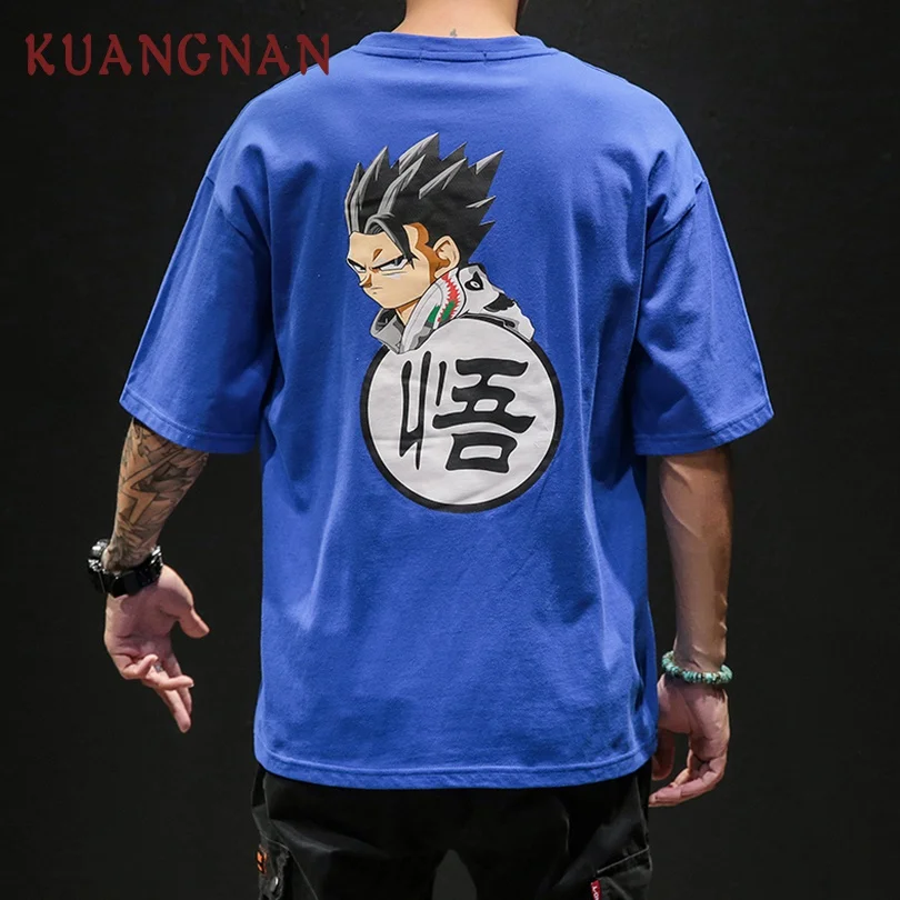 KUANGNAN Dragon Ball Футболка мужская футболка веселое Harajuku T Мужская одежда 2019 летний топ
