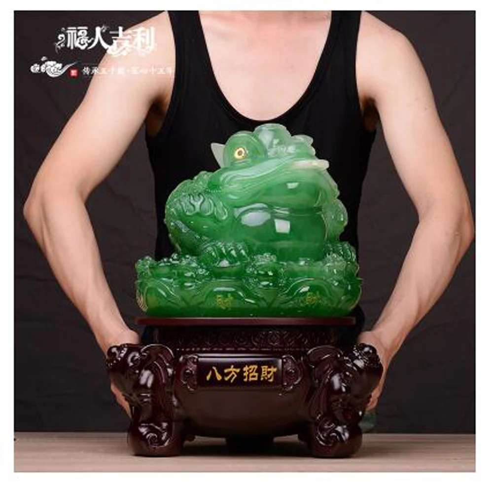 GOOD LUCK -39CM Large -office home shop company efficacious Talisman Bring in wealth JIN CHAN FENG SHUI jade Sculpture statue
GOOD LUCK -39CM Large -office home shop company efficacious Talisman Bring in wealth JIN CHAN FENG SHUI jade Sculpture statue