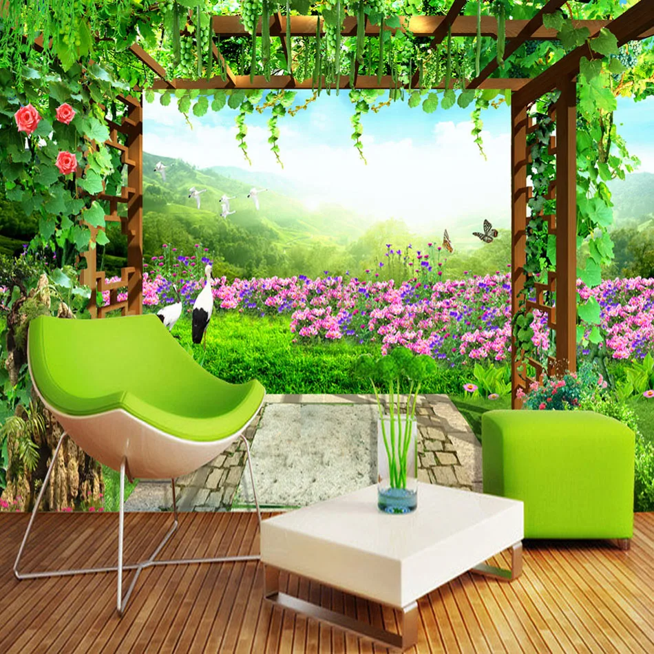 beibehang Custom Mural Wallpaper Grape Trellis Butterfly Flowers Pastoral Scenery Living Room Sofa Bedroom Backdrop Wall Paper
beibehang Custom Mural Wallpaper Grape Trellis Butterfly Flowers Pastoral Scenery Living Room Sofa Bedroom Backdrop Wall Paper