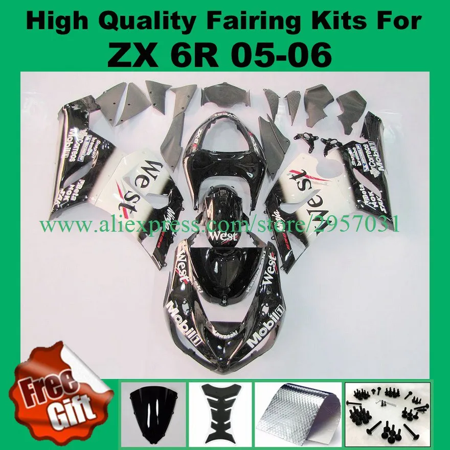 Free screws+gifts Injection mold Fairing kit for KAWASAKI Ninja ZX6R 636 Black WEST 2005 2006 ZX 6R 05 06 ZX-6R 05 06 2005 2006
Free screws+gifts Injection mold Fairing kit for KAWASAKI Ninja ZX6R 636 Black WEST 2005 2006 ZX 6R 05 06 ZX-6R 05 06 2005 2006