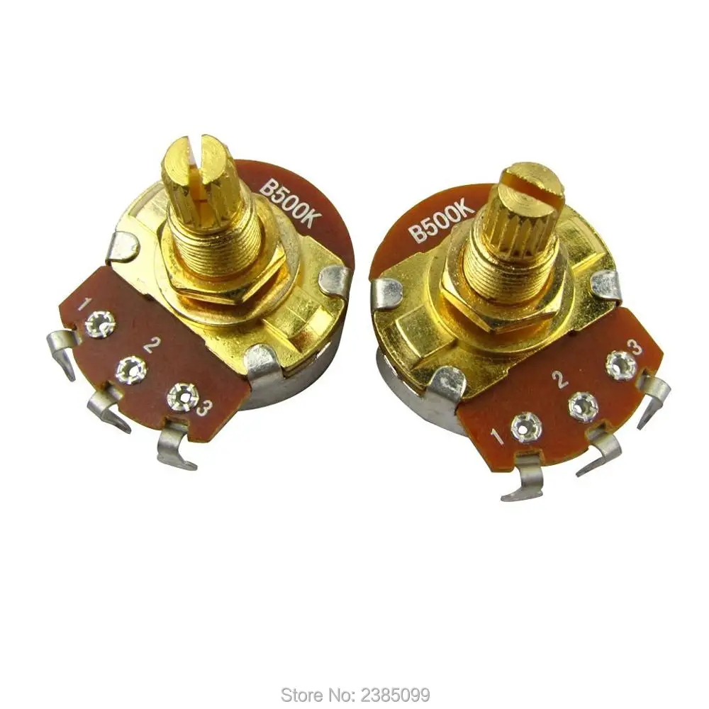 B500K Guitar Bass Split Shaft Guitar Pots Full Potentiometers 18mm (2pcs,Golden )
B500K Guitar Bass Split Shaft Guitar Pots Full Potentiometers 18mm (2pcs,Golden )