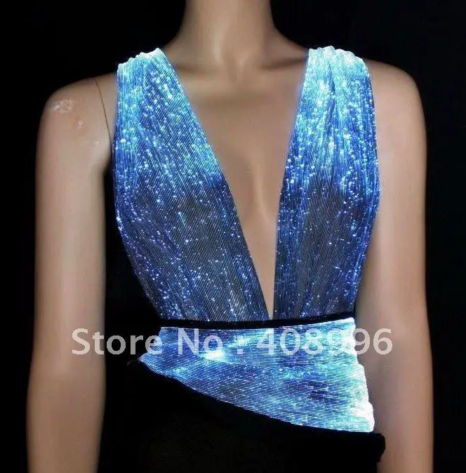Sexy optical fiber luminous Vest for performance/fashion show/Singular dress/Show Clothing
Sexy optical fiber luminous Vest for performance/fashion show/Singular dress/Show Clothing