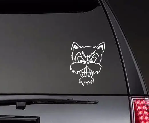 Angry Cat Stickers Decal Car Auto Bumper Bike Decor Unique Art Pattern Waterproof ZP0312 | Автомобили и мотоциклы