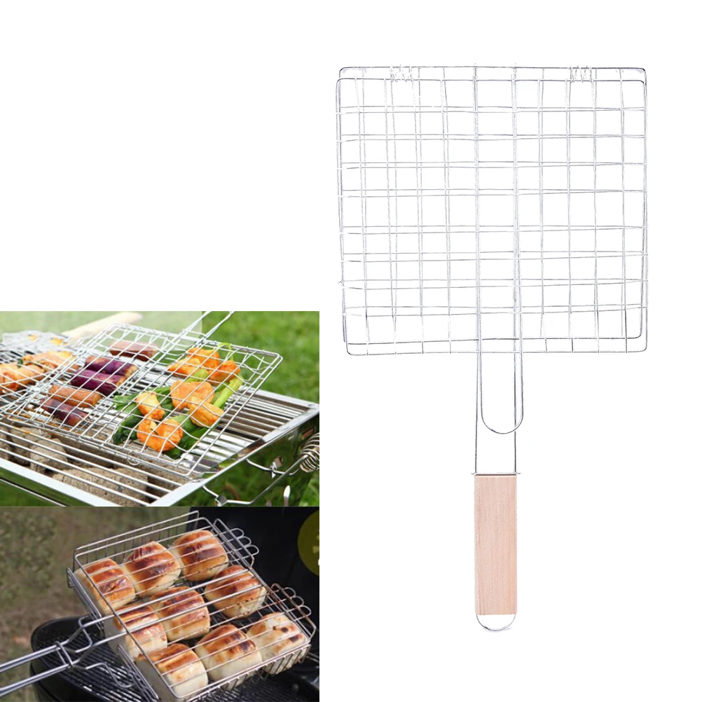 Top Quality Barbecue Grilling Basket Grill BBQ Net Wooden Handle Steak Meat Fish Vegetable
Top Quality Barbecue Grilling Basket Grill BBQ Net Wooden Handle Steak Meat Fish Vegetable