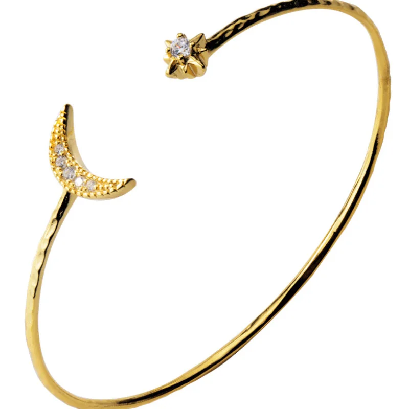 S925 silver stars moon bracelet female diamonds moon curved open bracelet female
S925 silver stars moon bracelet female diamonds moon curved open bracelet female