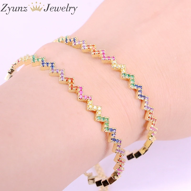 5PCS, Gold Color Colorful CZ Bar Fashion Adjustable Bracelets For Women Girls Crystal Zirconia Micro Pave CZ Cuff Bangles
5PCS, Gold Color Colorful CZ Bar Fashion Adjustable Bracelets For Women Girls Crystal Zirconia Micro Pave CZ Cuff Bangles