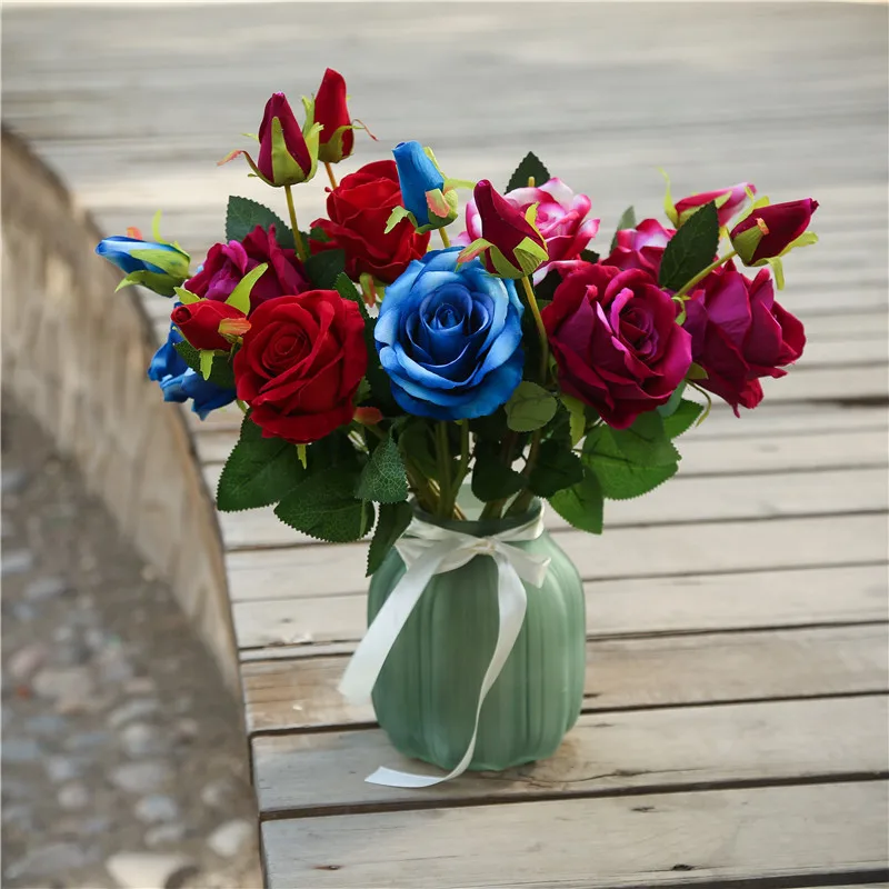 Wedding decoratio high quality artificial flowers Vivid real touch roses Artificial Silk Flower Bride Home Decor
Wedding decoratio high quality artificial flowers Vivid real touch roses Artificial Silk Flower Bride Home Decor