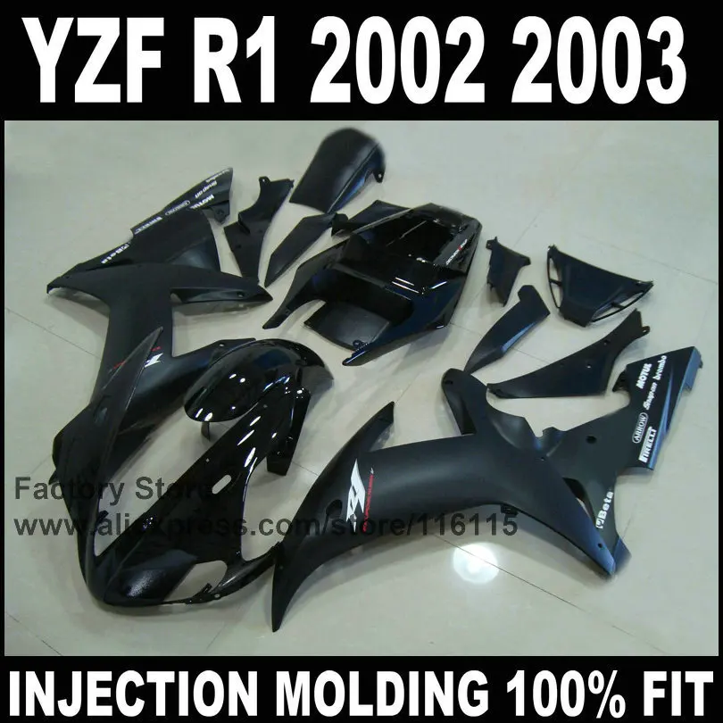 ABS motorcycle injection factory fairings set for YAMAHA R1 2002 2003 YZF R1 02 03 YZF 1000 matte glossy black fairing parts
ABS motorcycle injection factory fairings set for YAMAHA R1 2002 2003 YZF R1 02 03 YZF 1000 matte glossy black fairing parts