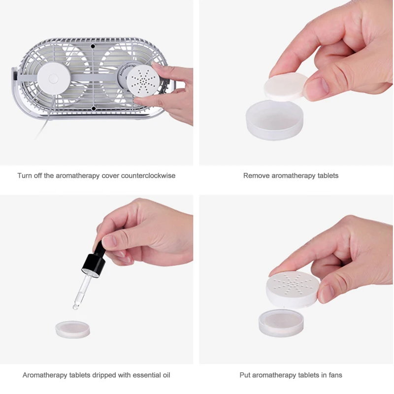 Double Fan Blades Mini USB Desk Fan Aromatherapy Tables Perfect Fan for The Office Home DC156
Double Fan Blades Mini USB Desk Fan Aromatherapy Tables Perfect Fan for The Office Home DC156