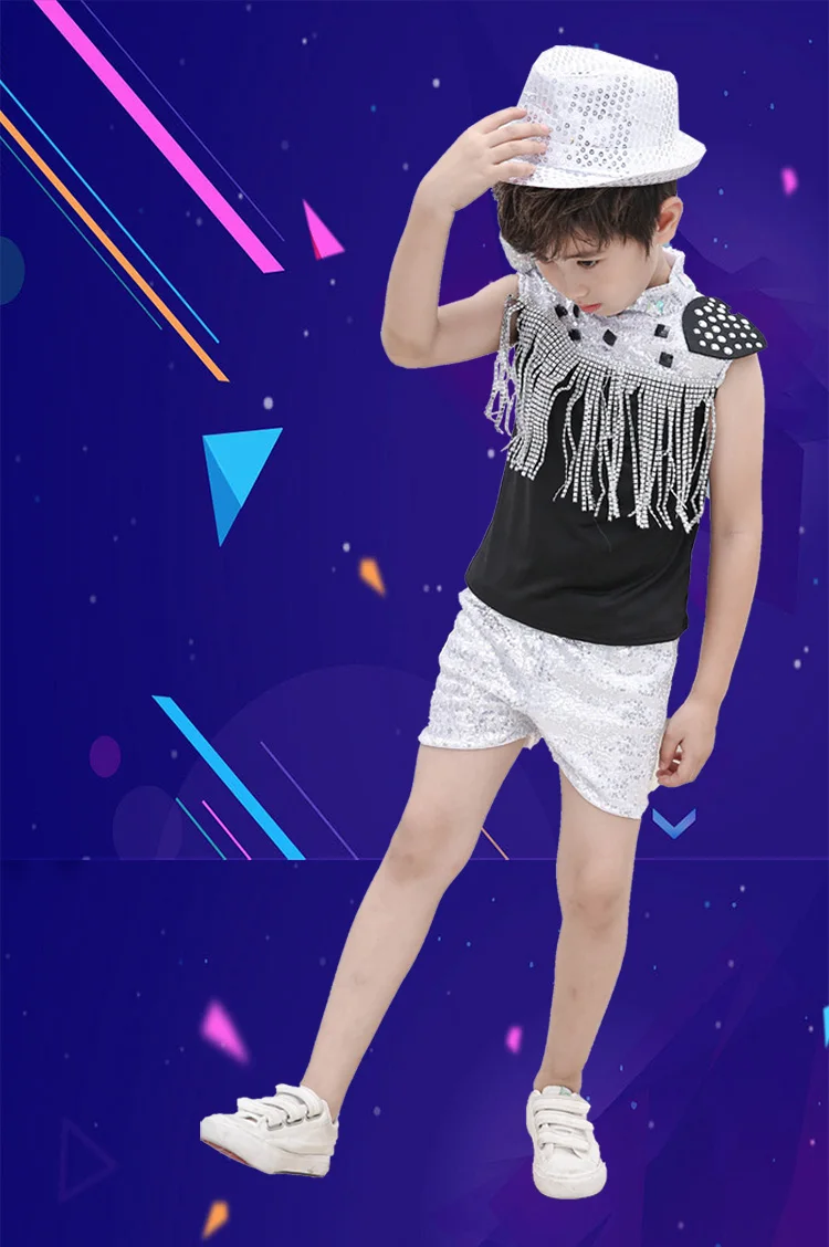 Children Dance Costume Sequins Jazz Dance Modern Dance Performance Costumes Set Girls Boy Hip Hop Street Dance Sequins Clothing
Children Dance Costume Sequins Jazz Dance Modern Dance Performance Costumes Set Girls Boy Hip Hop Street Dance Sequins Clothing