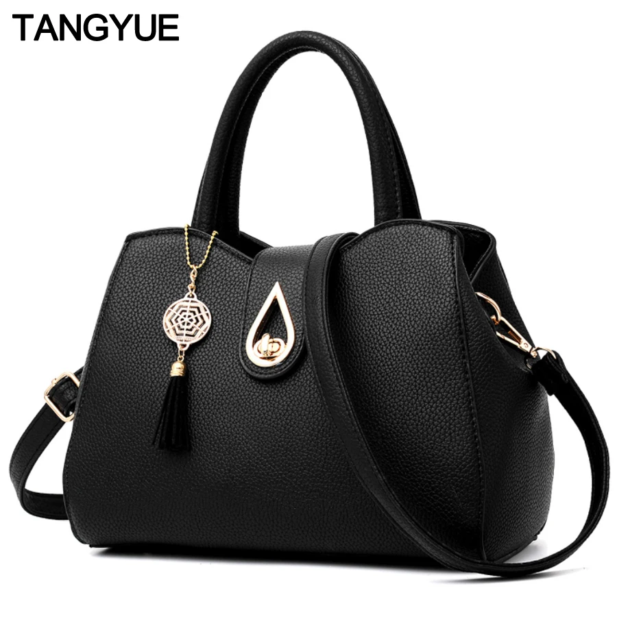 TANGYUE Leather Hand Bags for Woman Shoulder Bag Girl Crossbody Black Women's Bag Female Ladies Handbags bolsos mujer sac a main
TANGYUE Leather Hand Bags for Woman Shoulder Bag Girl Crossbody Black Women's Bag Female Ladies Handbags bolsos mujer sac a main